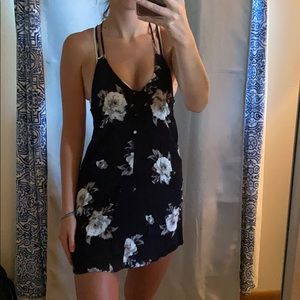 Kylie and Kendall Floral black mini dress